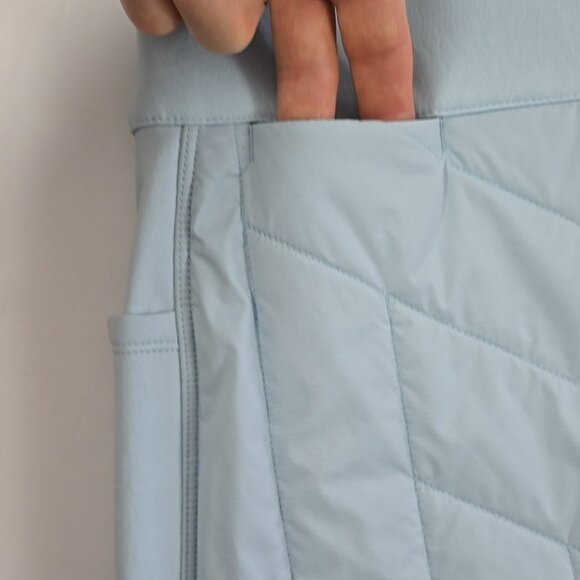 NWT Smartwool Smartloft Women's Quilted Pull On Skirt Winter Sky Blue Pockets XS - Picture 5 of 16